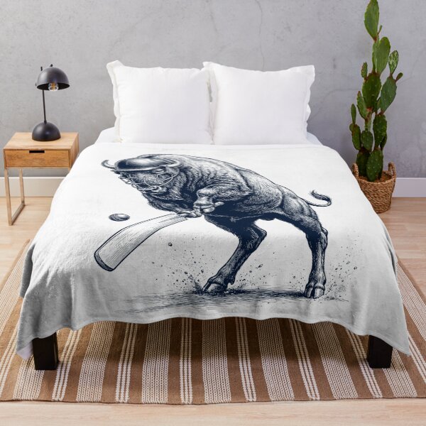 Item preview, Vintage Buffalo Playing Cricket Player Animal Lover designed and sold by DoodleTortle.