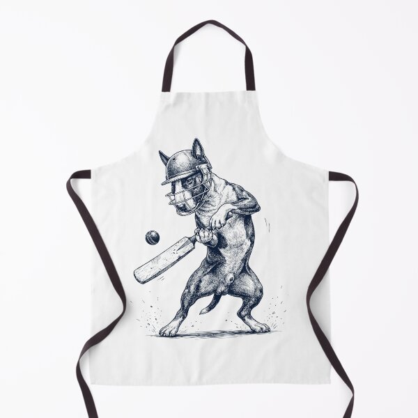 Item preview, Vintage Bull Terrier Playing Cricket Player Dog Lover designed and sold by DoodleTortle.