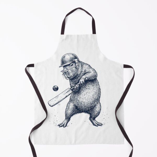 Item preview, Vintage Capybara Playing Cricket Player Animal Lover designed and sold by DoodleTortle.