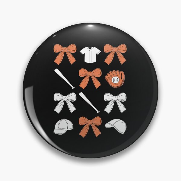 Artikelvorschau, Baseball-Spieltag Orange Coquette Schleife Baseball Mama Retro entworfen und verkauft von ReefNight.
