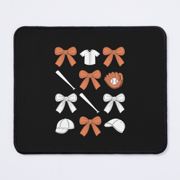 Item preview, Baseball Game Day Orange Coquette Bow Baseball Mom Retro designed and sold by ReefNight.