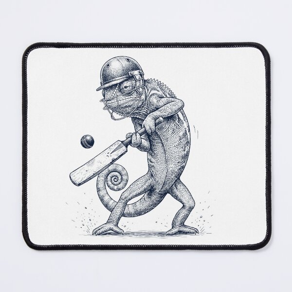 Item preview, Vintage Chameleon Playing Cricket Player Animal Lover designed and sold by DoodleTortle.