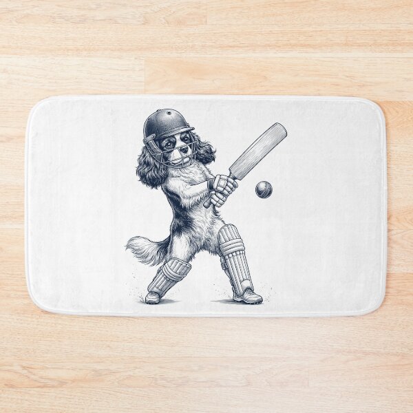 Artikelvorschau, Vintage Cavalier King Charles Spaniel spielt Cricket – Hundeliebhaber entworfen und verkauft von DoodleTortle.