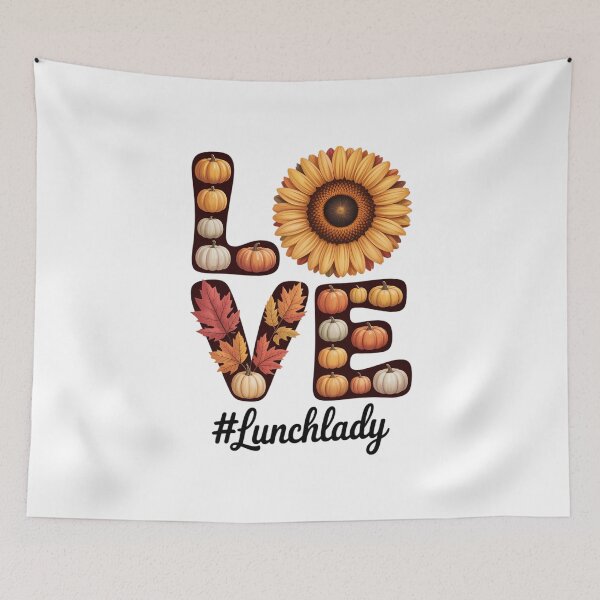 Item preview, Love Lunch Lady Thanksgiving Sunflower Autumn Fall Season designed and sold by VENOM0RIOT.