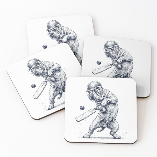 Item preview, Vintage Chinese Shar Pei Playing Cricket Player Dog Lover designed and sold by DoodleTortle.