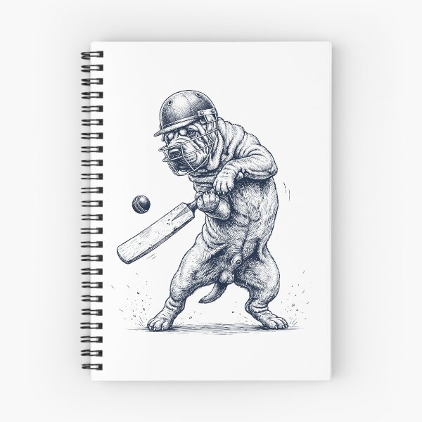 Item preview, Vintage Chinese Shar Pei Playing Cricket Player Dog Lover designed and sold by DoodleTortle.