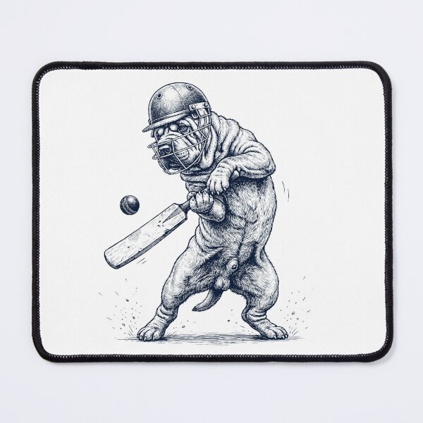 Item preview, Vintage Chinese Shar Pei Playing Cricket Player Dog Lover designed and sold by DoodleTortle.