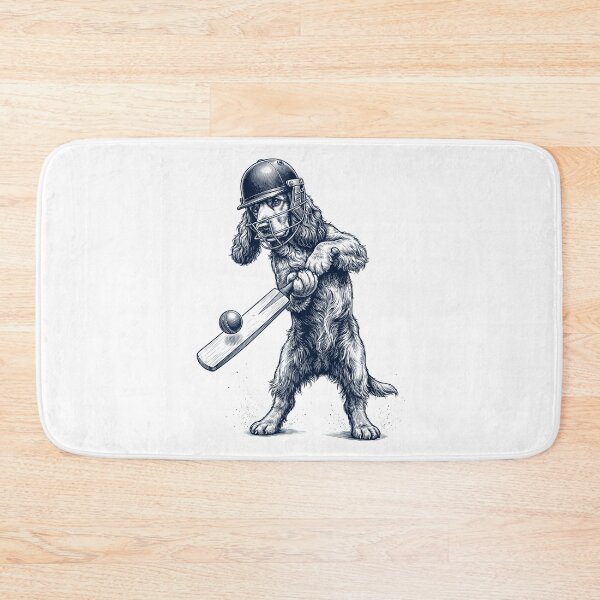Item preview, Vintage Cocker Spaniel Playing Cricket Player Dog Lover designed and sold by DoodleTortle.
