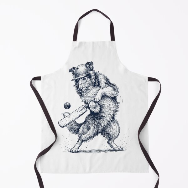 Item preview, Vintage Collie Playing Cricket Player Dog Lover designed and sold by DoodleTortle.