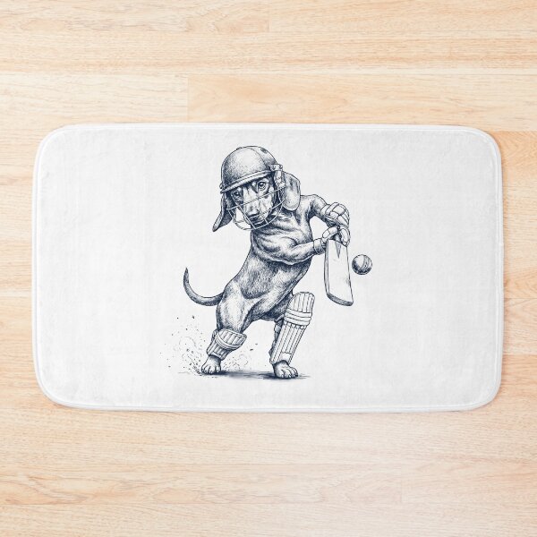 Item preview, Vintage Dachshund Playing Cricket Player Dog Lover designed and sold by DoodleTortle.