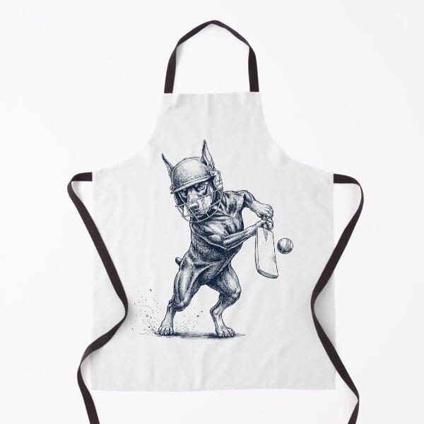 Item preview, Vintage Doberman Pinscher Playing Cricket Player Dog Lover designed and sold by DoodleTortle.