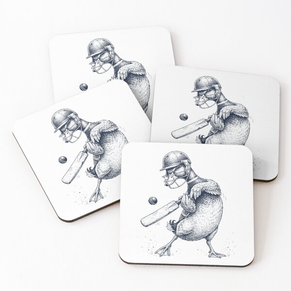 Item preview, Vintage Duck Playing Cricket Player Animal Lover designed and sold by DoodleTortle.