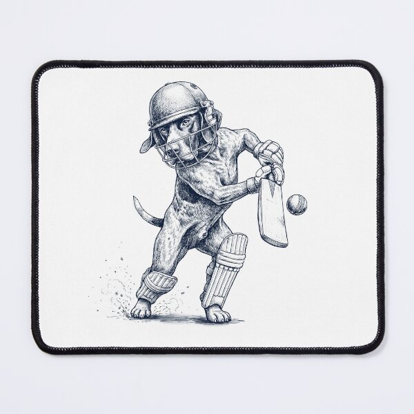 Item preview, Vintage German Shorthaired Pointer Playing Cricket Player Dog Lover designed and sold by DoodleTortle.