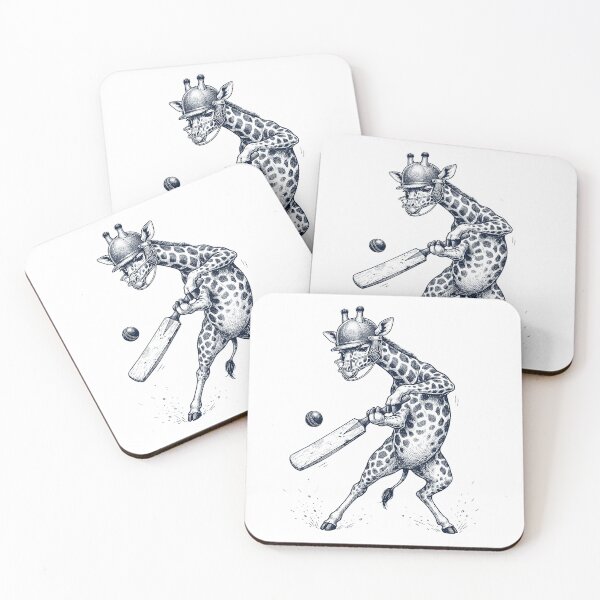 Artikelvorschau, Vintage Giraffe spielt Cricketspieler Tierliebhaber entworfen und verkauft von DoodleTortle.