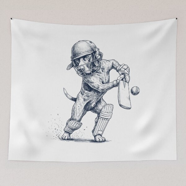 Item preview, Vintage German Shorthaired Pointer Playing Cricket Player Dog Lover designed and sold by DoodleTortle.