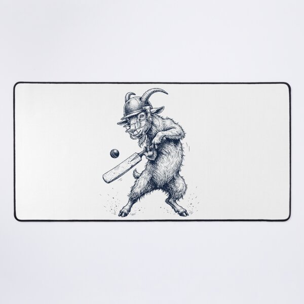 Item preview, Vintage Goat Playing Cricket Player Animal Lover designed and sold by DoodleTortle.
