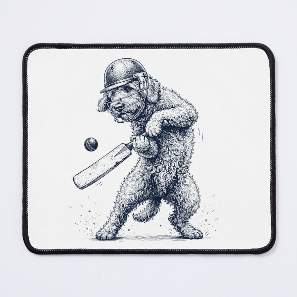 Item preview, Vintage Goldendoodle Playing Cricket Player Dog Lover designed and sold by DoodleTortle.