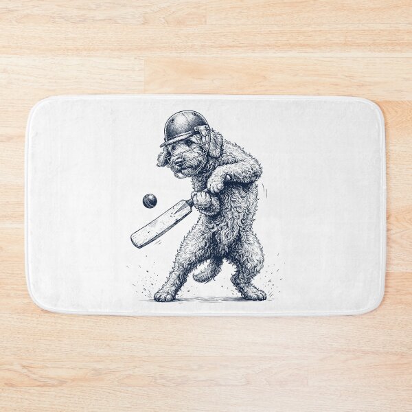 Item preview, Vintage Goldendoodle Playing Cricket Player Dog Lover designed and sold by DoodleTortle.