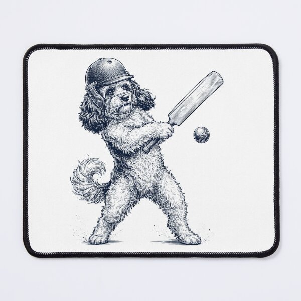 Item preview, Vintage Havanese Playing Cricket Player Dog Lover designed and sold by DoodleTortle.