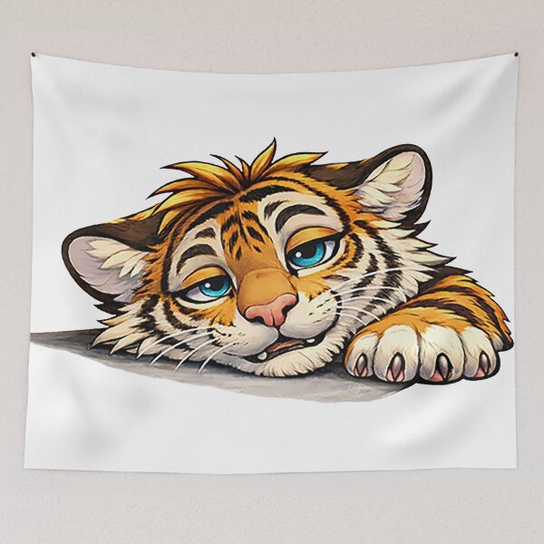 Item preview, Sleepy Tiger Cub designed and sold by nikkolaus.