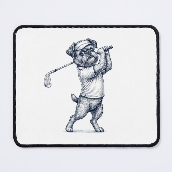 Item preview, Vintage Brussels Griffon Playing Golf Golfer Dog Lover designed and sold by TerryConnells.