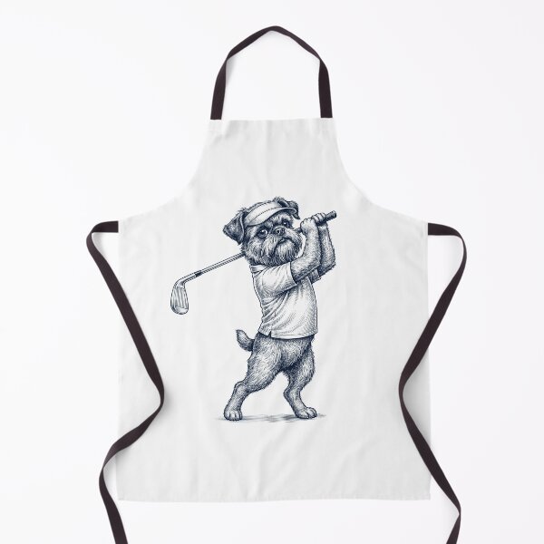 Item preview, Vintage Brussels Griffon Playing Golf Golfer Dog Lover designed and sold by TerryConnells.