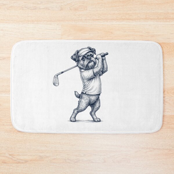Item preview, Vintage Brussels Griffon Playing Golf Golfer Dog Lover designed and sold by TerryConnells.
