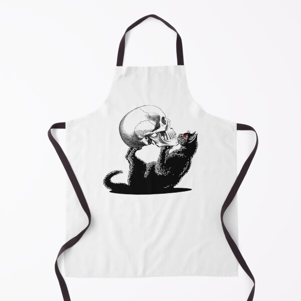 Item preview, Black cat play with skull designed and sold by leong732.