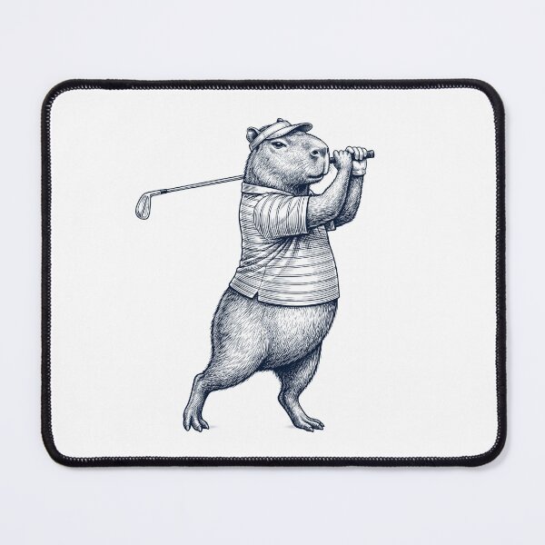 Item preview, Vintage Capybara Playing Golf Golfer Animal Lover designed and sold by TerryConnells.