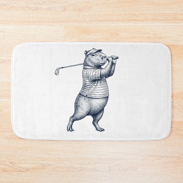 Item preview, Vintage Capybara Playing Golf Golfer Animal Lover designed and sold by TerryConnells.