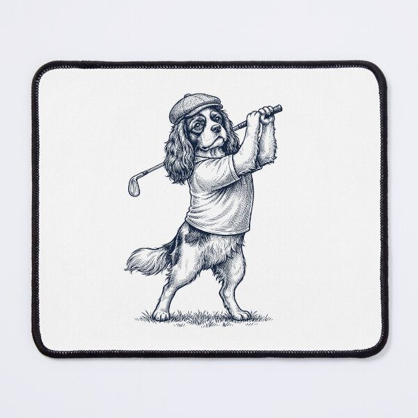 Item preview, Vintage Cavalier King Charles Spaniel Playing Golf Golfer Dog Lover designed and sold by TerryConnells.