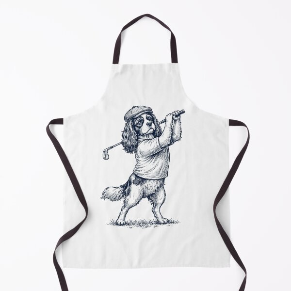 Item preview, Vintage Cavalier King Charles Spaniel Playing Golf Golfer Dog Lover designed and sold by TerryConnells.