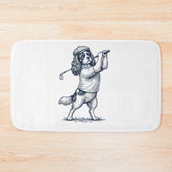 Item preview, Vintage Cavalier King Charles Spaniel Playing Golf Golfer Dog Lover designed and sold by TerryConnells.