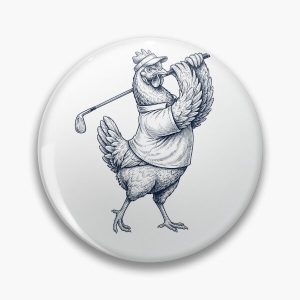 Item preview, Vintage Chicken Playing Golf Golfer Animal Lover designed and sold by TerryConnells.
