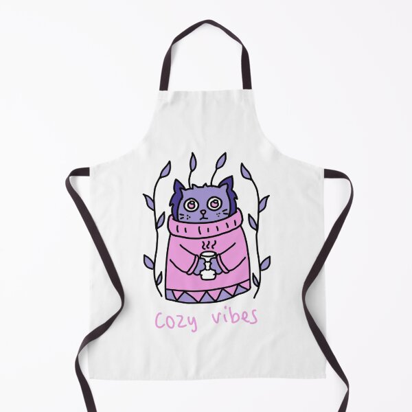 Item preview, Cozy Vibes Purple Cat - Warm Sweater Illustration designed and sold by J-Mindful.