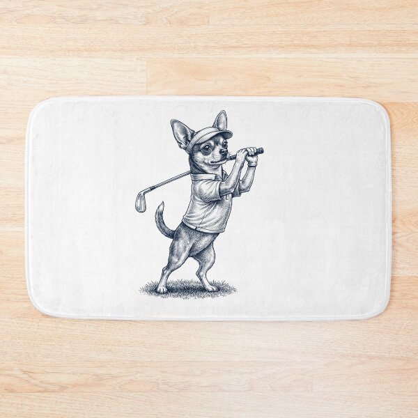 Item preview, Vintage Chihuahua Playing Golf Golfer Dog Lover designed and sold by TerryConnells.