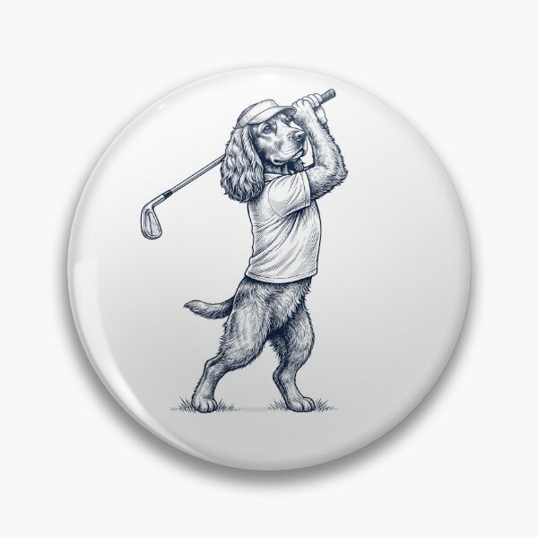 Item preview, Vintage Cocker Spaniel Playing Golf Golfer Dog Lover designed and sold by TerryConnells.