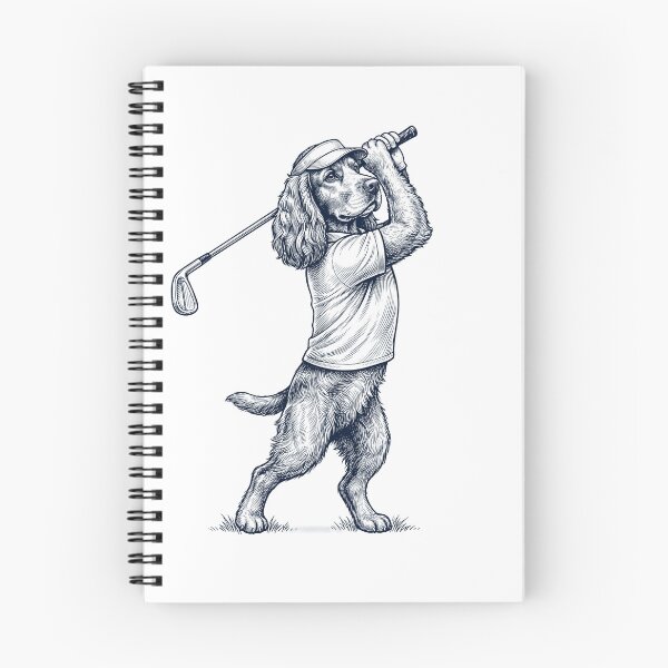 Item preview, Vintage Cocker Spaniel Playing Golf Golfer Dog Lover designed and sold by TerryConnells.
