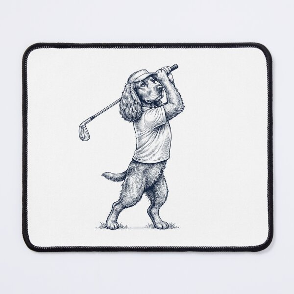 Item preview, Vintage Cocker Spaniel Playing Golf Golfer Dog Lover designed and sold by TerryConnells.