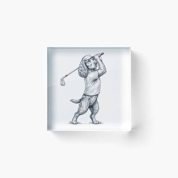 Item preview, Vintage Cocker Spaniel Playing Golf Golfer Dog Lover designed and sold by TerryConnells.