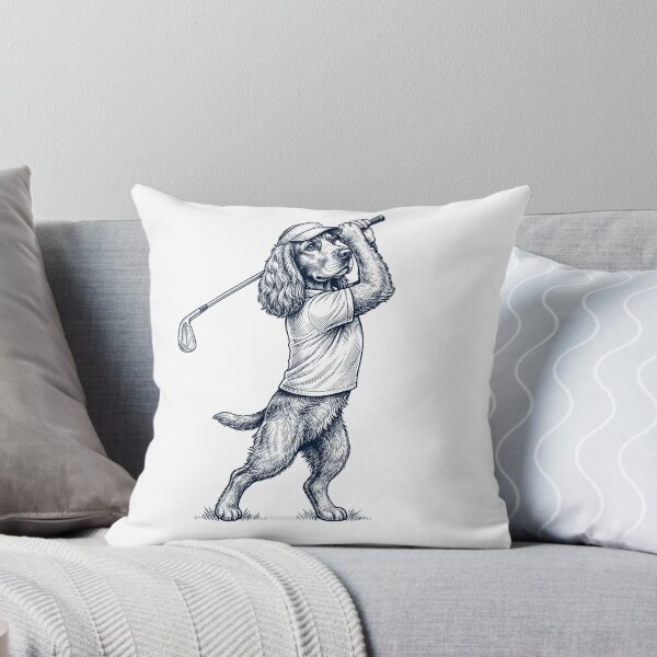 Item preview, Vintage Cocker Spaniel Playing Golf Golfer Dog Lover designed and sold by TerryConnells.