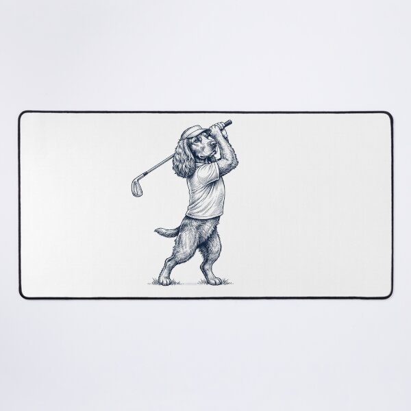 Item preview, Vintage Cocker Spaniel Playing Golf Golfer Dog Lover designed and sold by TerryConnells.