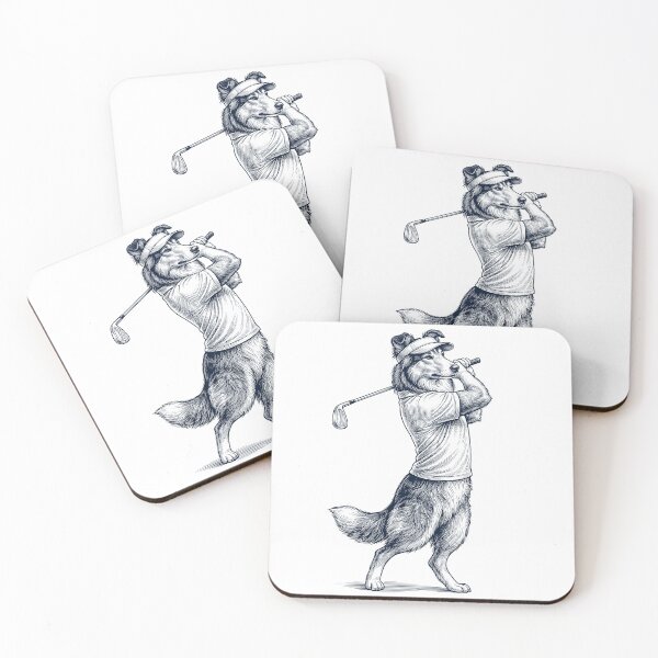 Item preview, Vintage Collie Playing Golf Golfer Dog Lover designed and sold by TerryConnells.