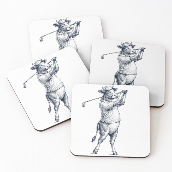 Item preview, Vintage Cow Playing Golf Golfer Animal Lover designed and sold by TerryConnells.