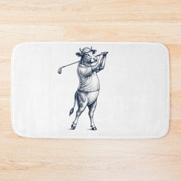 Item preview, Vintage Cow Playing Golf Golfer Animal Lover designed and sold by TerryConnells.