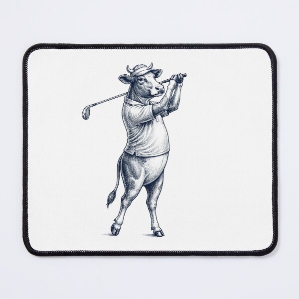 Item preview, Vintage Cow Playing Golf Golfer Animal Lover designed and sold by TerryConnells.