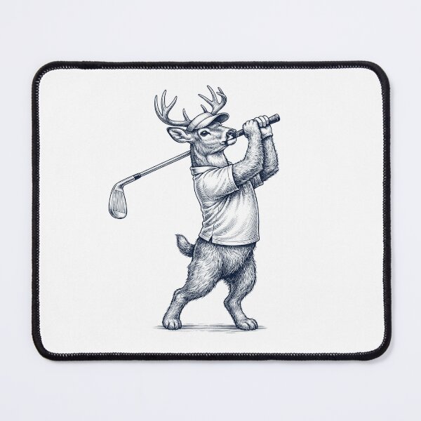 Item preview, Vintage Deer Playing Golf Golfer Animal Lover designed and sold by TerryConnells.