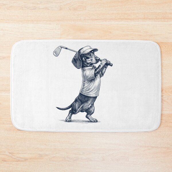 Item preview, Vintage Dachshund Playing Golf Golfer Dog Lover designed and sold by TerryConnells.