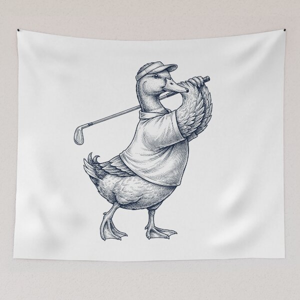 Item preview, Vintage Duck Playing Golf Golfer Animal Lover designed and sold by TerryConnells.