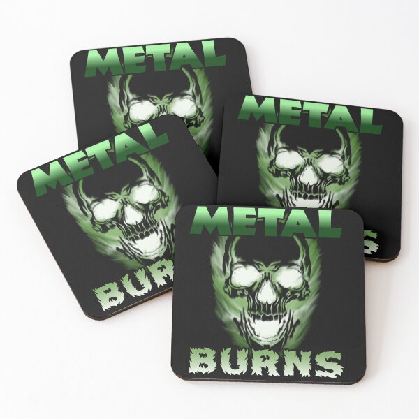 Item preview, Metal Burns Green Ghost Skull designed and sold by FMH.